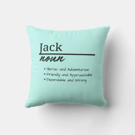 Jack, Boy Personlig Namn Definition Kudde
