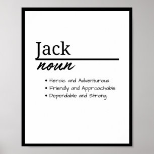 Jack, Boy Personlig Namn Definition Poster