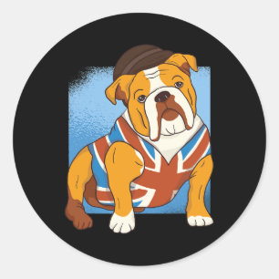Jack British Flagga UK British Isles English Bulld Runt Klistermärke