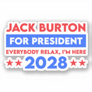 Jack Burton för talman 2028 Klistermärken