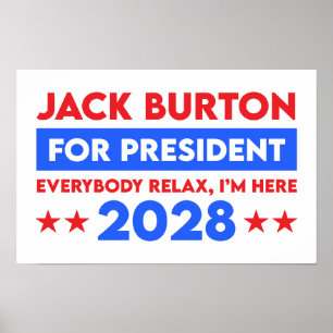 Jack Burton för talman 2028 Poster