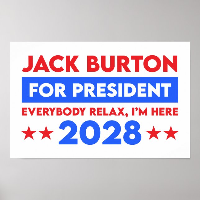 Jack Burton för talman 2028 Poster (Framsidan)