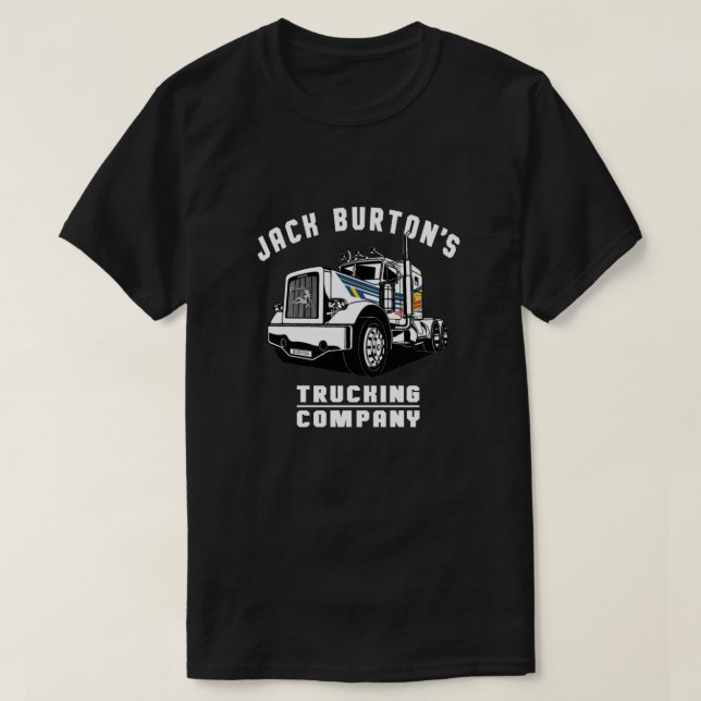 Jack Burtons Trucking Company Black Active T Shirt (Design framsida)