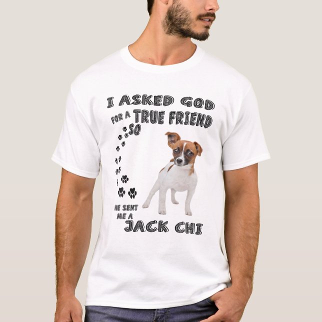 Jack Chi Quote Mamma, Jackhuahua Pappa Art, Cute J T Shirt (Framsida)