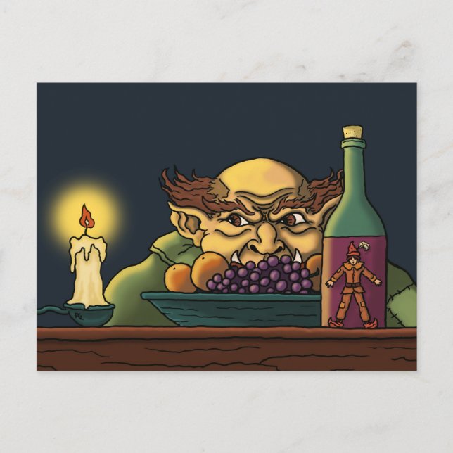 Jack & den jätte- sagavykortet vykort (Framsida)