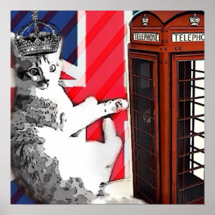 jack flagga, telefonkiosk till krona kattunge poster