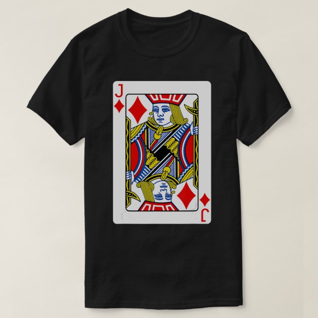 Jack för diamanter som spelar upp T-Shirt-spelare T Shirt (Design framsida)
