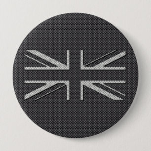 Jack för flagga för UK för svart- & grå Knapp