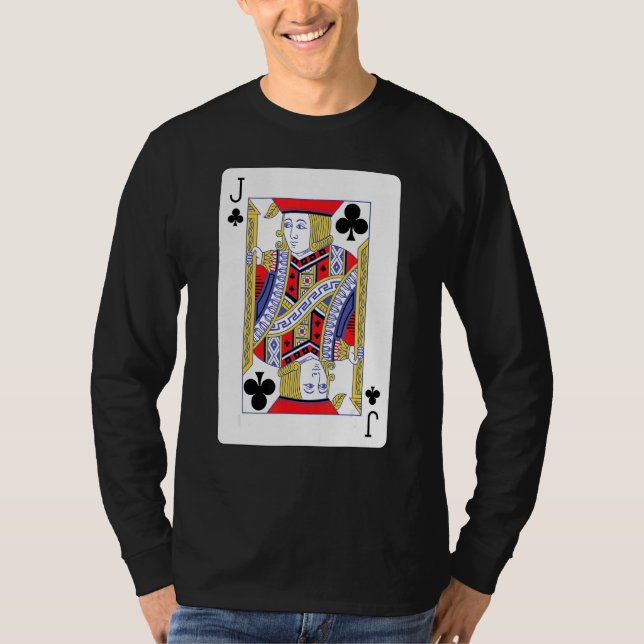 Jack för Klubbar som spelar upp kort T Shirt (Framsida)