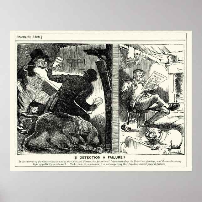 Jack för ripparen - Identifierar ett fel, 1888 Poster (Framsidan)