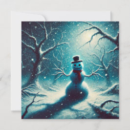 Jack Frost jul Snögubbe Flat Helgdag Card Julkort
