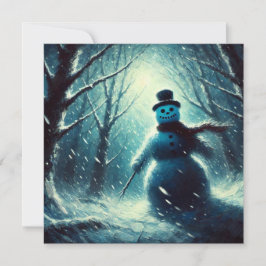 Jack Frost Snögubbe jul Julkort