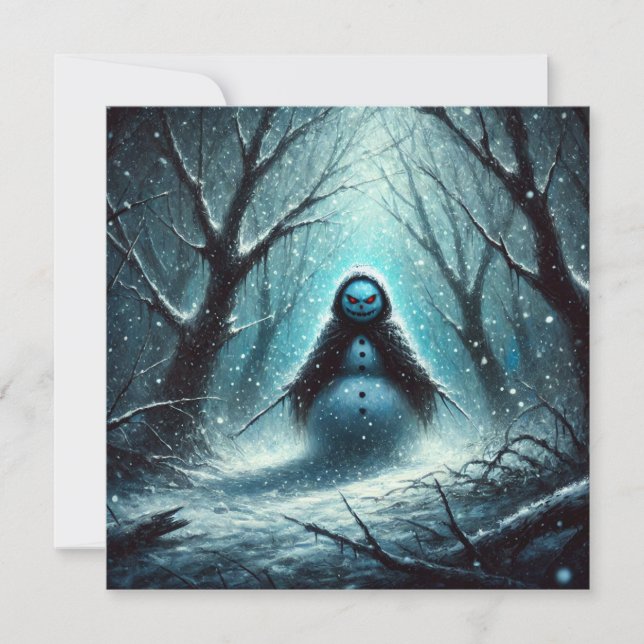 Jack Frost Snögubbe jul Julkort (Framsida)