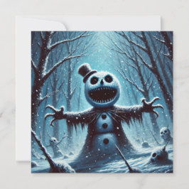 Jack Frost Snögubbe - julkort med platt Helgdag