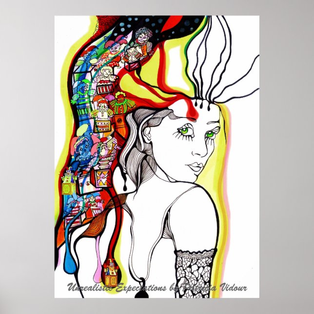 Jack i lådan Girl Porträtt Poster (Framsidan)