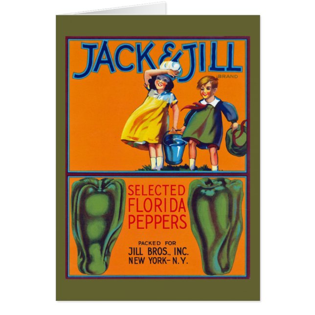 Jack & Jill Florida peppar Hälsningskort (Framsidan)