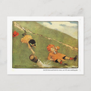 Jack & Jill Nursery Rhyme Vykort