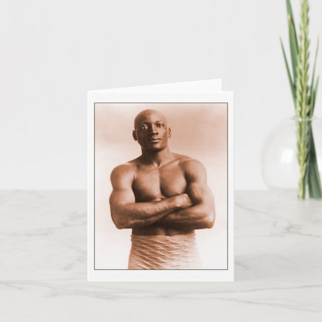 Jack Johnson American Boxer Kort (Framsida)