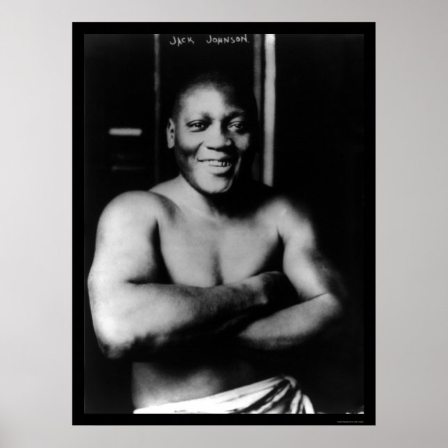 Jack Johnson Boxing 1915 Poster (Framsidan)