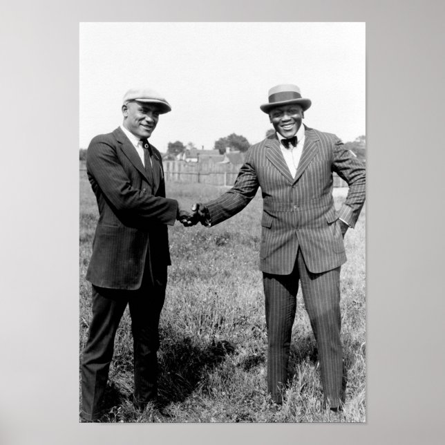 Jack Johnson skakar Händer med Tut Jackson Poster (Framsidan)