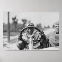 Jack Johnson som kör Thomas Flyer Poster