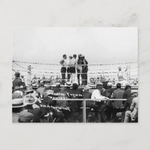 Jack Johnson vs. Fireman Jim Flynn Boxing: 1912 Vykort