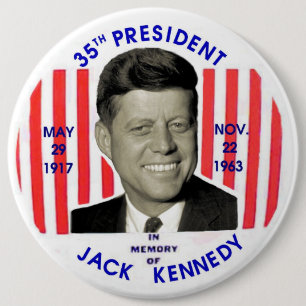 Jack Kennedy minnesmärkepinback Knapp