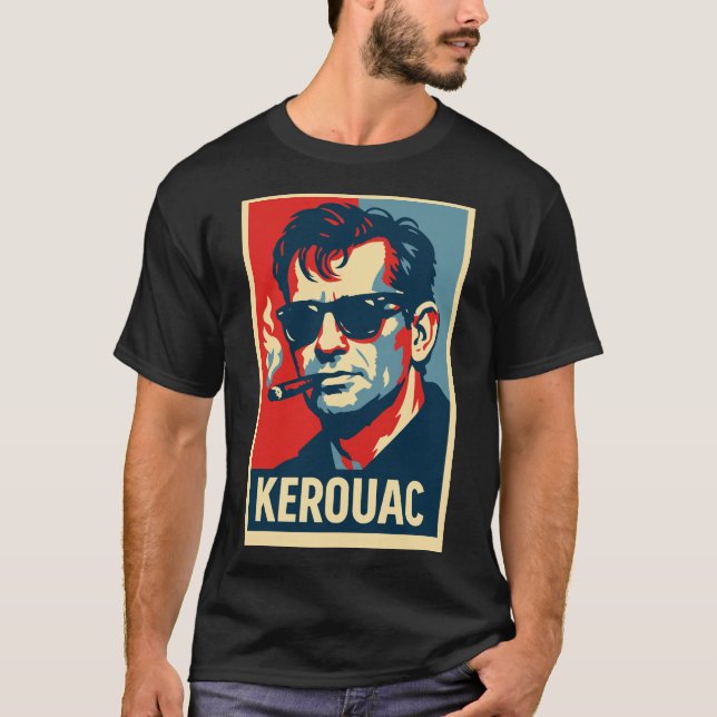 Jack Kerouac Rebel Portrait T Shirt (Framsida)
