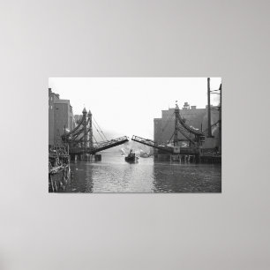 Jack Knivar Draw Bridge - Buffalo NY c. 1899 Canvastryck