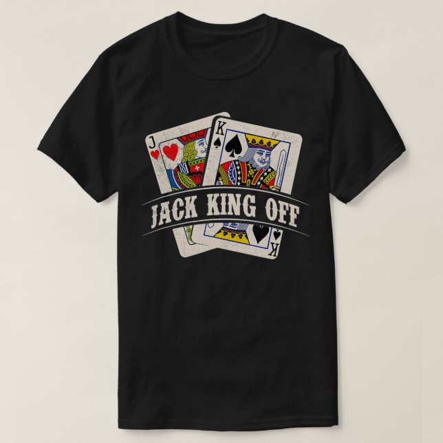 Jack Kung av Poker Card Player Casino Spelare Ga T Shirt (Design framsida)
