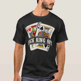 Jack Kung av Poker Card Player Casino Spelare Ga T Shirt