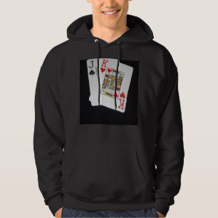 Jack_Kung,-Poker-Cards,_Black_Hooded_Sweatshirt. Tröja Med Luva