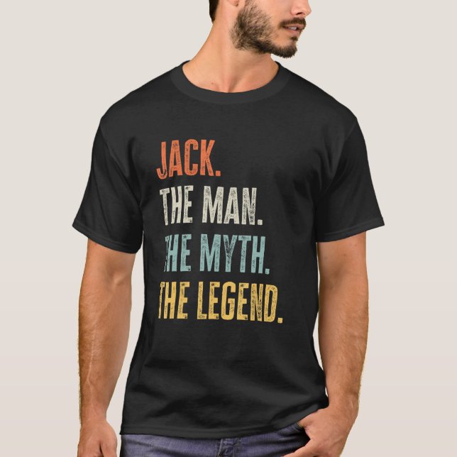 Jack, Man Myth Legend, Lusnyj Best Namn Jack T Shirt (Framsida)