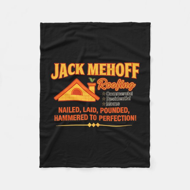 Jack Mehoff Unhinged Dirty Adult Joke Gag Funny Ra Fleecefilt (Framsidan)