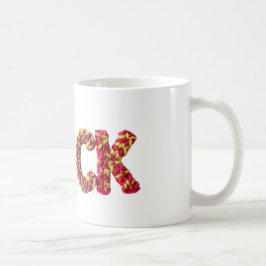 JACK Namn i Vibrant Crochet Mönster Kaffemugg