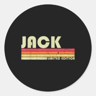 Jack Namn Personlig Rolig Retro Vintage Runt Klistermärke