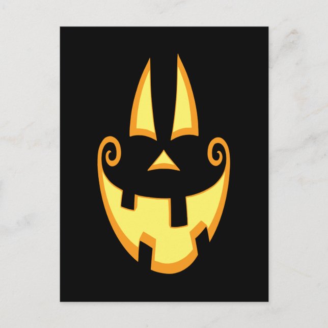 Jack-o-Ansikte Vykort (Framsida)