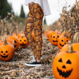 Jack-o-landningsmönster Leggings