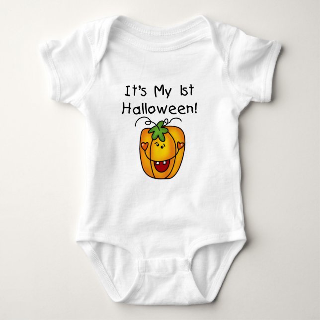Jack o lantern 1:a Halloween T-shirts och presente (Framsida)