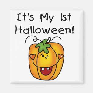 Jack o lantern 1:a Halloween T-shirts och presente Magnet