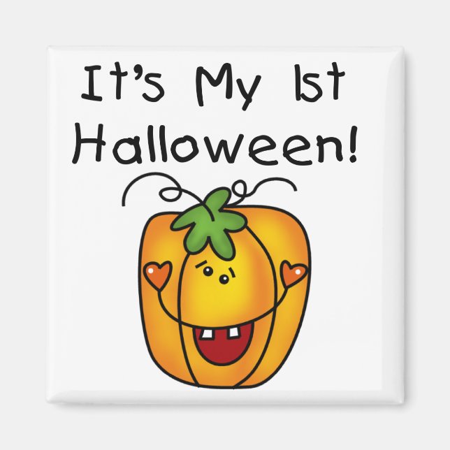 Jack o lantern 1:a Halloween T-shirts och presente Magnet (Framsidan)