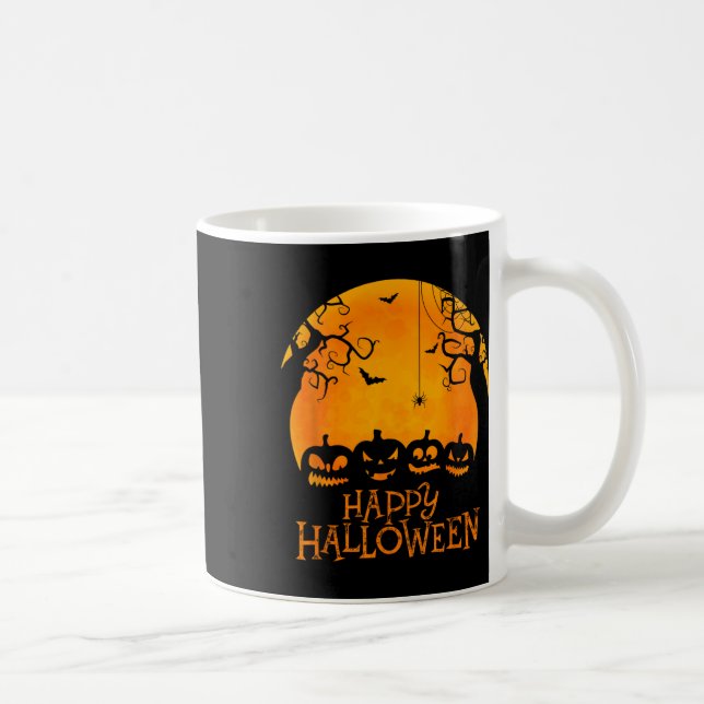 Jack o lantern Ansikte Happy halloween Pumpkins Ma Kaffemugg (Höger)