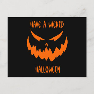 Jack-O'-Lantern Ansikte II, Orange Vykort