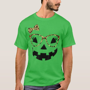 Jack o lantern Ansikte leopard Glass Halloween-pum T Shirt