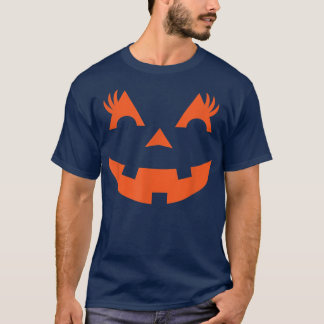 Jack o lantern Ansikte Pumpkin Eyelash Halloween C T Shirt