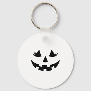 Jack o lantern Ansikte Pumpkin Eyelash Halloween W Nyckelring