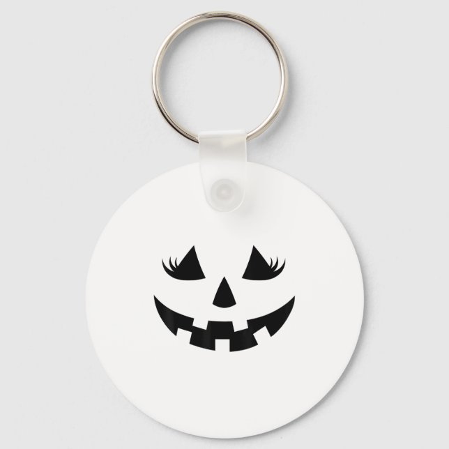 Jack o lantern Ansikte Pumpkin Eyelash Halloween W Nyckelring (Framsida)