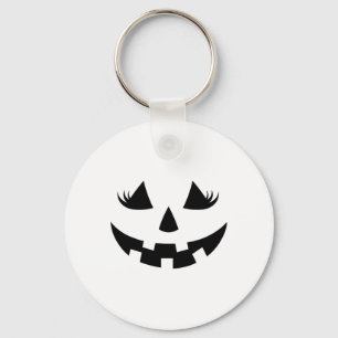 Jack o lantern Ansikte Pumpkin Eyelash Halloween W Nyckelring
