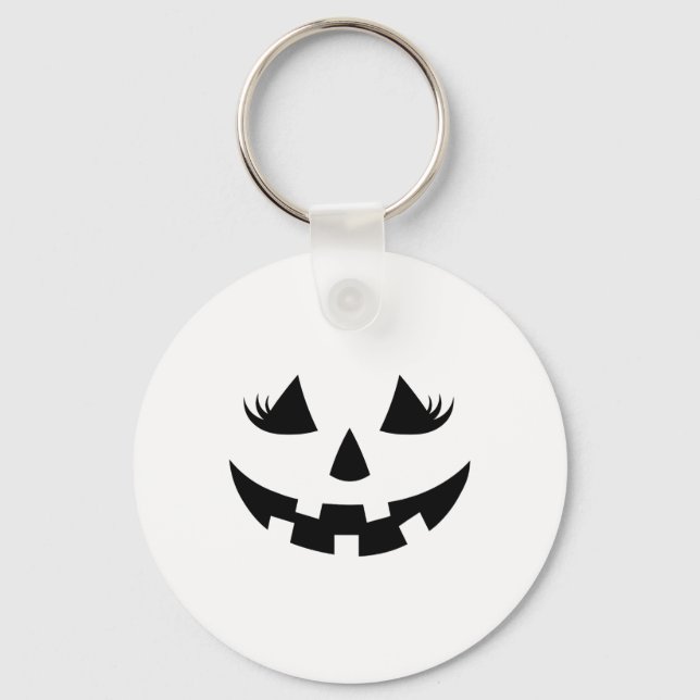Jack o lantern Ansikte Pumpkin Eyelash Halloween W Nyckelring (Framsida)