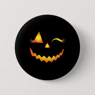 Jack o lantern Ansikte Pumpkin Eyelash Hallowen Co Knapp